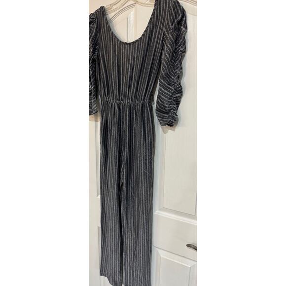 VINTAGE Y2K FREDRICKS OF HOLLYWOOD SHIMMER OFF SHOULDER JUMPSUIT SZ S/M - Picture 3 of 4